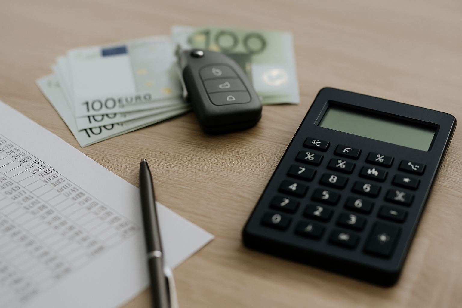 Person nutzt Autokreditrechner am Laptop zur Berechnung der günstigsten Autofinanzierung